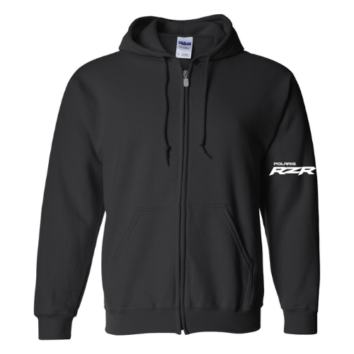 Polaris RZR - Black Zip - Up Hoodie - Goats Trail Off - Road Apparel Company