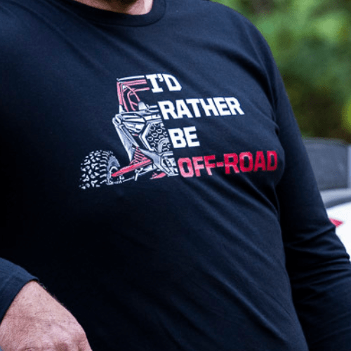 Polaris RZR - I'd Rather Be Off Road Long Sleeve Tee - Goats Trail Off - Road Apparel Company