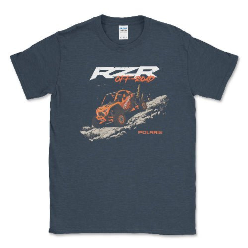 Polaris RZR Off Road Adventure Apparel-Conquer the Outdoors Heather Navy / Small Unisex T-shirt