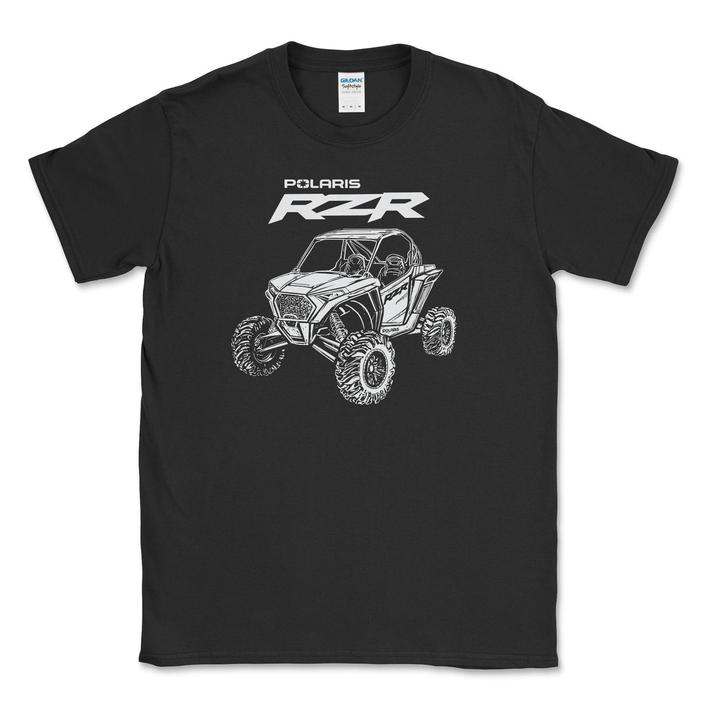 Polaris RZR Offroad - Unisex Tee Shirt - White Outline - Goats Trail Off - Road Apparel Company