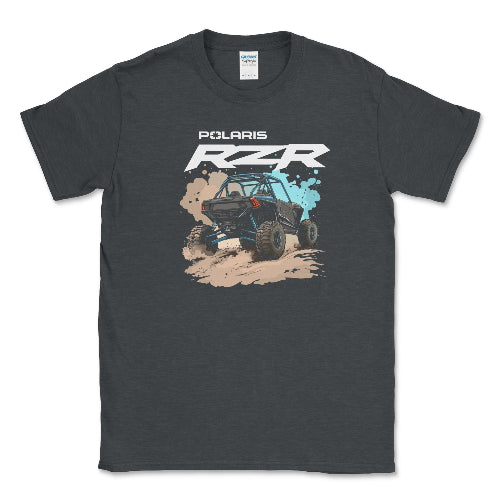 Polaris RZR Sand Dune Buggy Tee Shirt Dark Heather / Small Unisex T-shirt