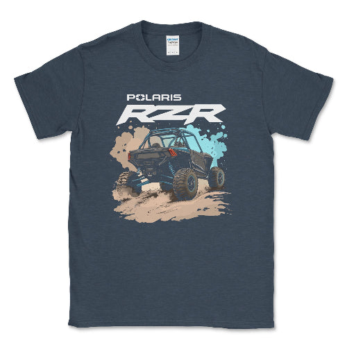 Polaris RZR Sand Dune Buggy Tee Shirt Heather Navy / Small Unisex T-shirt