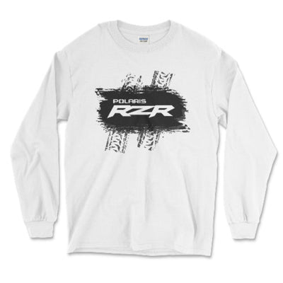 Polaris RZR White Long Sleeve Tee : Adventure-Ready Gear White / Small Long-Sleeve T-shirt