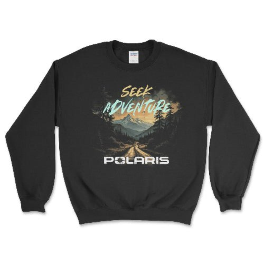 Polaris Seek Adventure Sweatshirt – Built for Off-Road Enthusiasts Black / Small Crewneck Sweatshirt