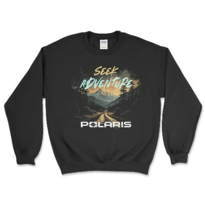 Polaris Seek Adventure Sweatshirt – Built for Off-Road Enthusiasts Black / Small Crewneck Sweatshirt