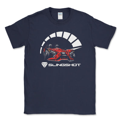 Polaris Slingshot Big and Tall Tee Shirt-Adventure Awaits! Navy / LT Big and Tall Shirts
