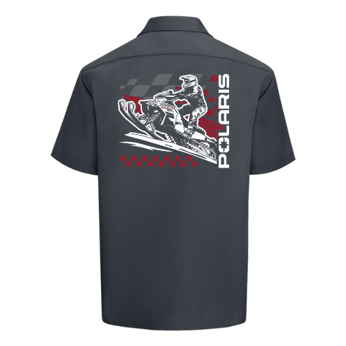 Polaris Snowmobile Adventure Dickies Work Shirt - Goats Trail Off - Road Apparel Company