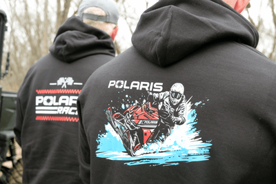 Polaris Snowmobile Black Zip - Up Hoodie - Goats Trail Off - Road Apparel Company