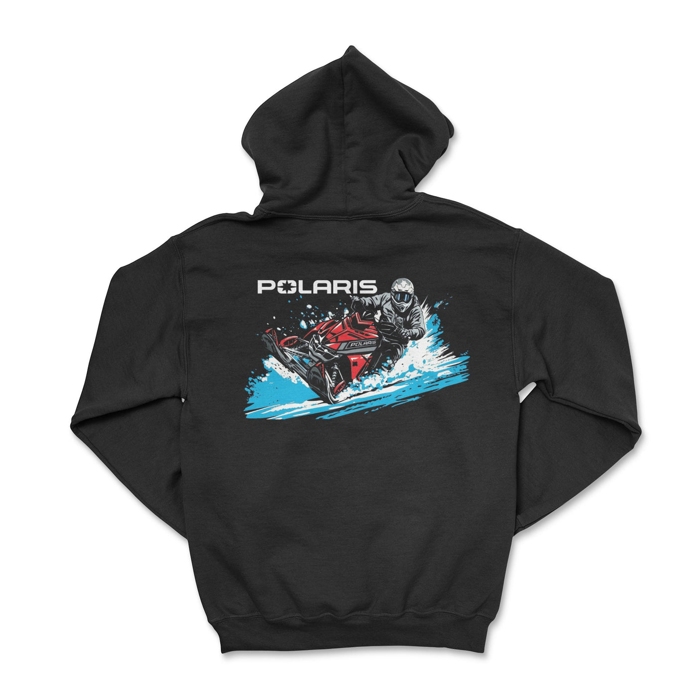 Polaris Snowmobile Black Zip - Up Hoodie - Goats Trail Off - Road Apparel Company