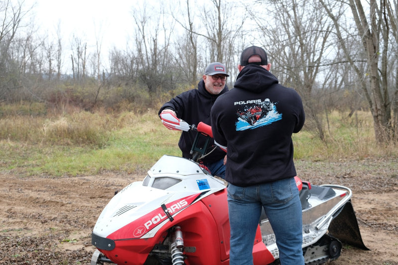 Polaris Snowmobile Zip - Up Hoodie - Sled Life - Goats Trail