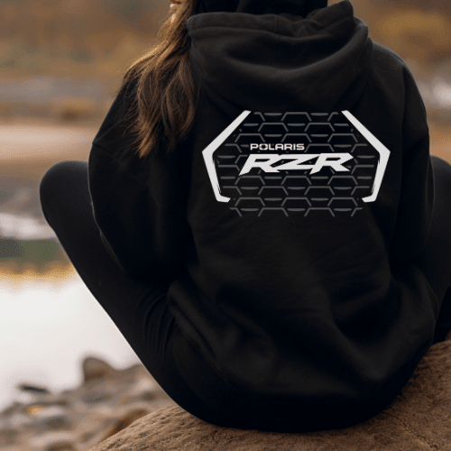 Polaris SXS Off Road - RZR Black Zip - Up Hoodie - Goats Trail