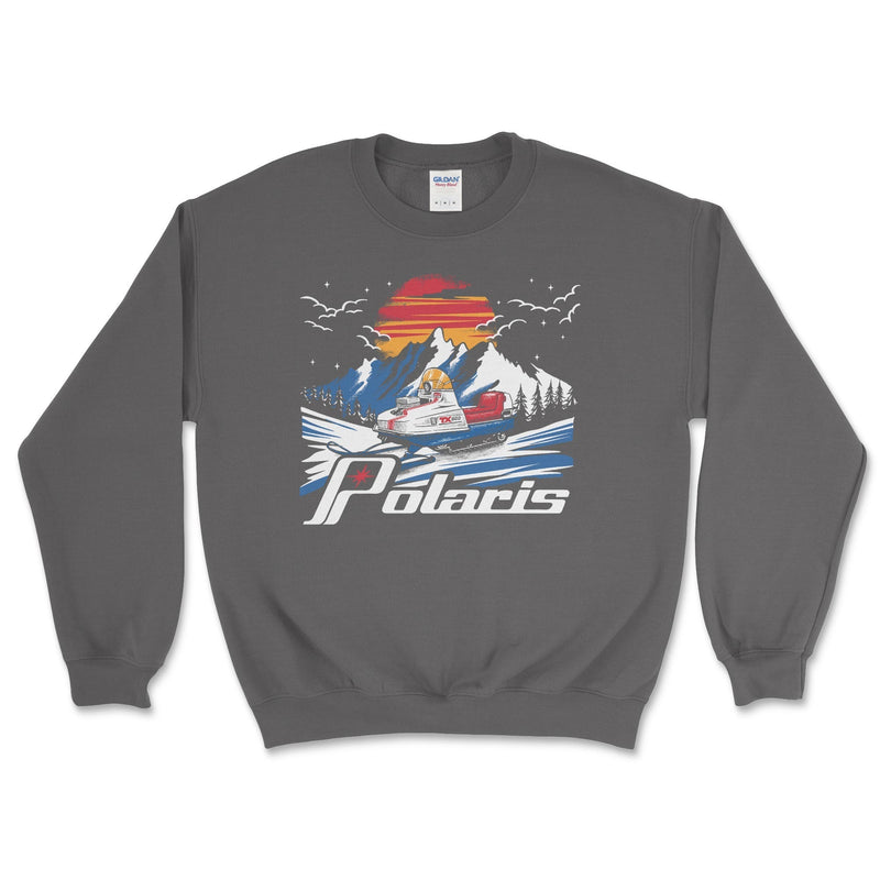 Polaris Vintage Snowmobile Crewneck Sweatshirt - Goats Trail