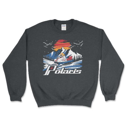 Polaris Vintage Snowmobile Crewneck Sweatshirt - Goats Trail
