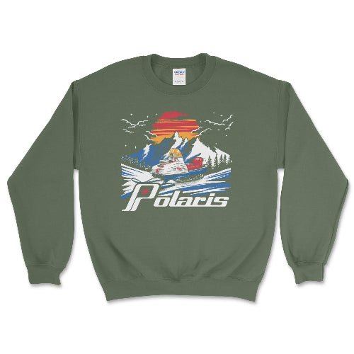 Polaris Vintage Snowmobile Crewneck Sweatshirt - Goats Trail