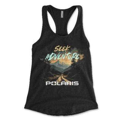 Polaris Women’s Racerback Tank-Seek Adventure Black / Small Women's Tank Tops