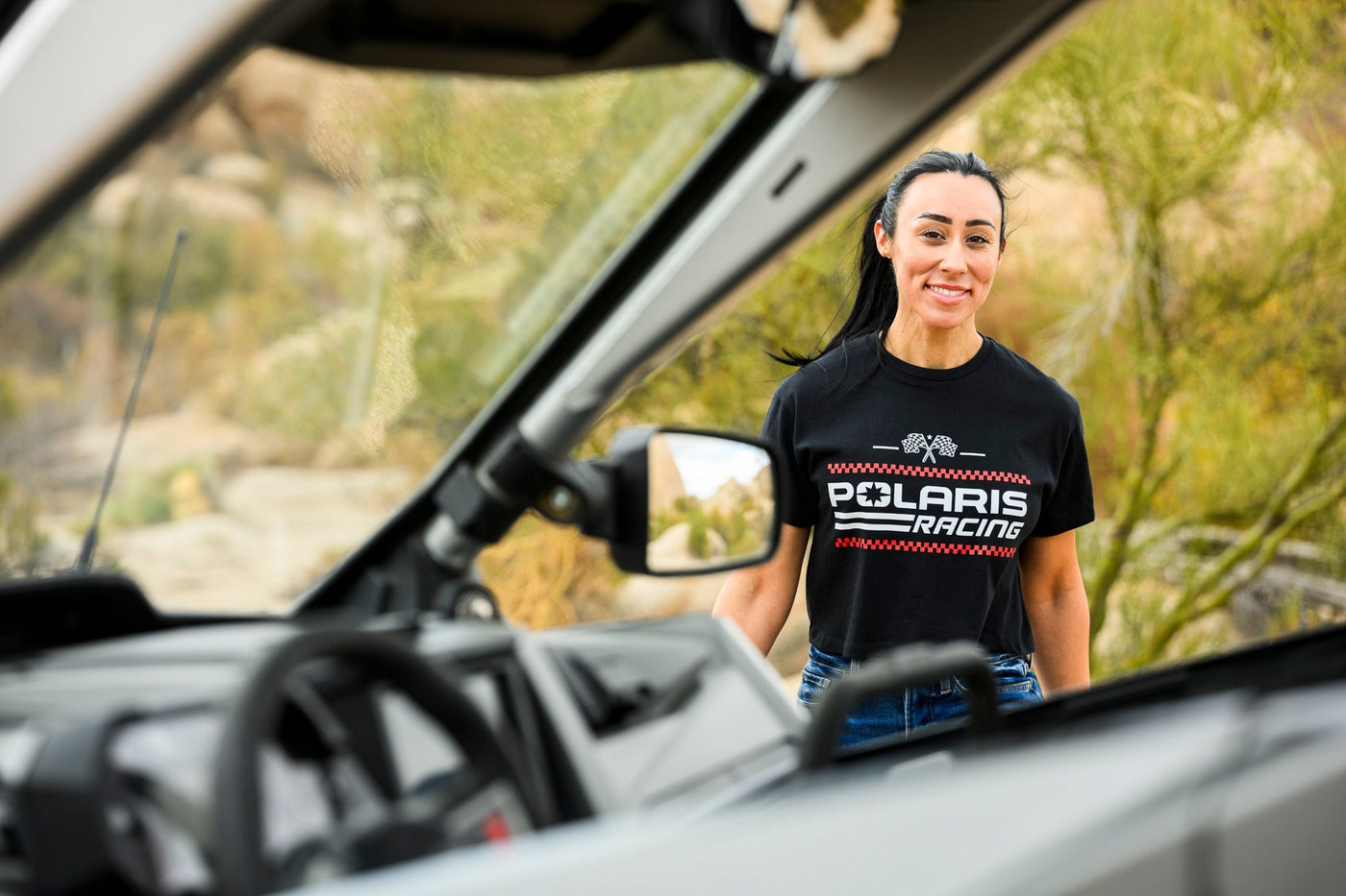 Polaris Women's Racing Flag Crop Top Crop Top