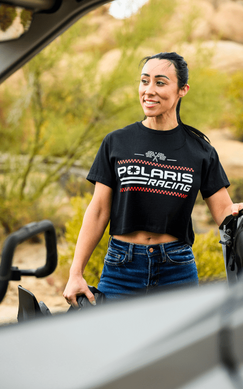 Polaris Women's Racing Flag Crop Top Crop Top