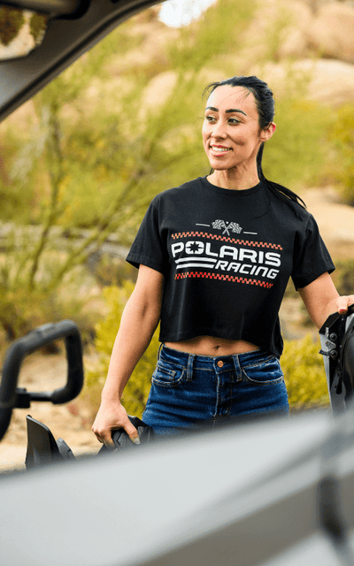 Polaris Women's Racing Flag Crop Top Crop Top