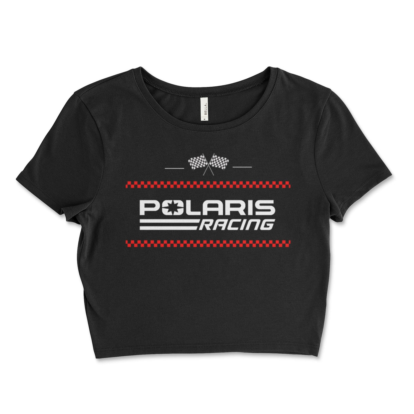 Polaris Women's Racing Flag Crop Top Black / Small Crop Top