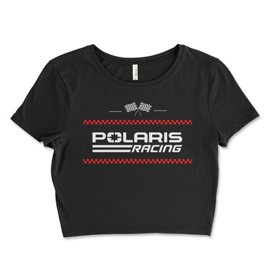 Polaris Women's Racing Flag Crop Top Black / Small Crop Top