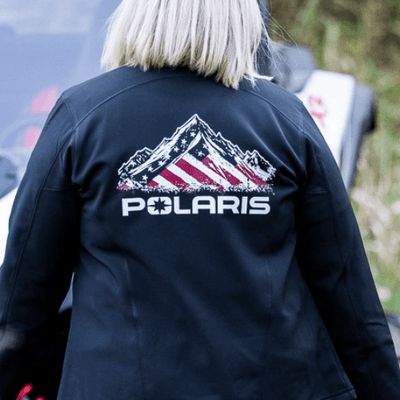 Polaris Women's American Flag Jacket - Goats Trail Off - Road Apparel Company