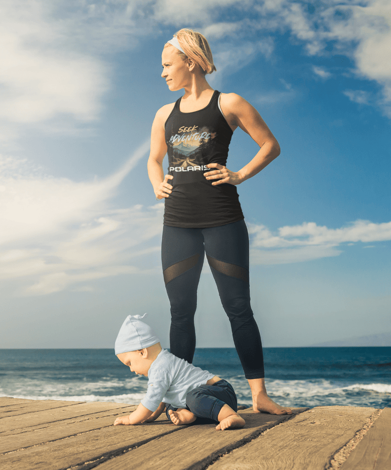 Polaris Women’s Racerback Tank - Seek Adventure - Goats Trail