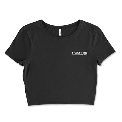 Polaris Women's Racing Flag Crop Top - Goats Trail Off - Road Apparel Company