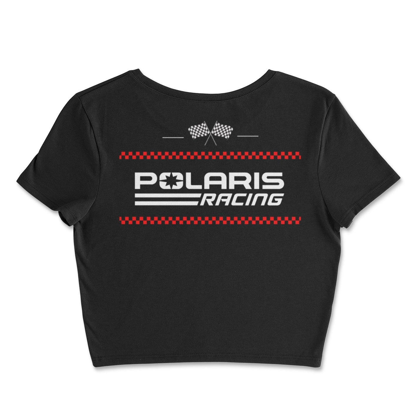 Polaris Women's Racing Flag Crop Top - Goats Trail Off - Road Apparel Company