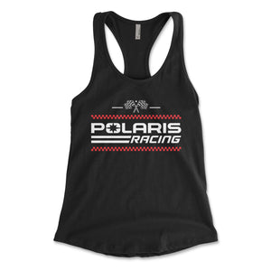 Polaris Women's Racing Flag Racerback Tank Top - Goats Trail Off - Road Apparel Company