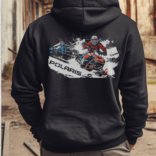 Polaris Zip - Up Snowmobile Sled Hoodie - Goats Trail Off - Road Apparel Company