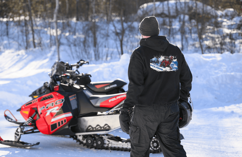 Polaris Zip - Up Snowmobile Sled Hoodie - Goats Trail