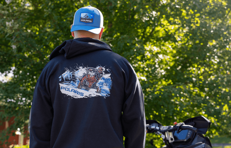 Polaris Zip-Up Snowmobile Sled Hoodie - Goats Trail