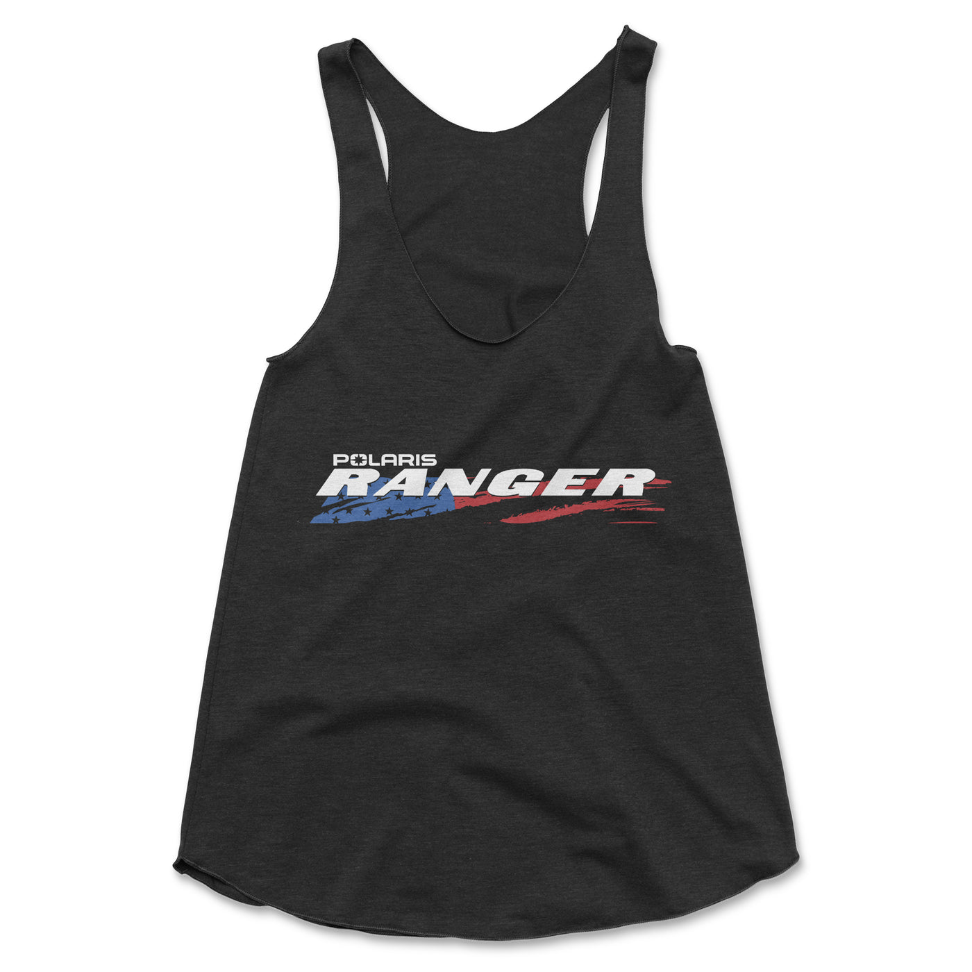 Black tank top with Polaris Ranger logo on a white background