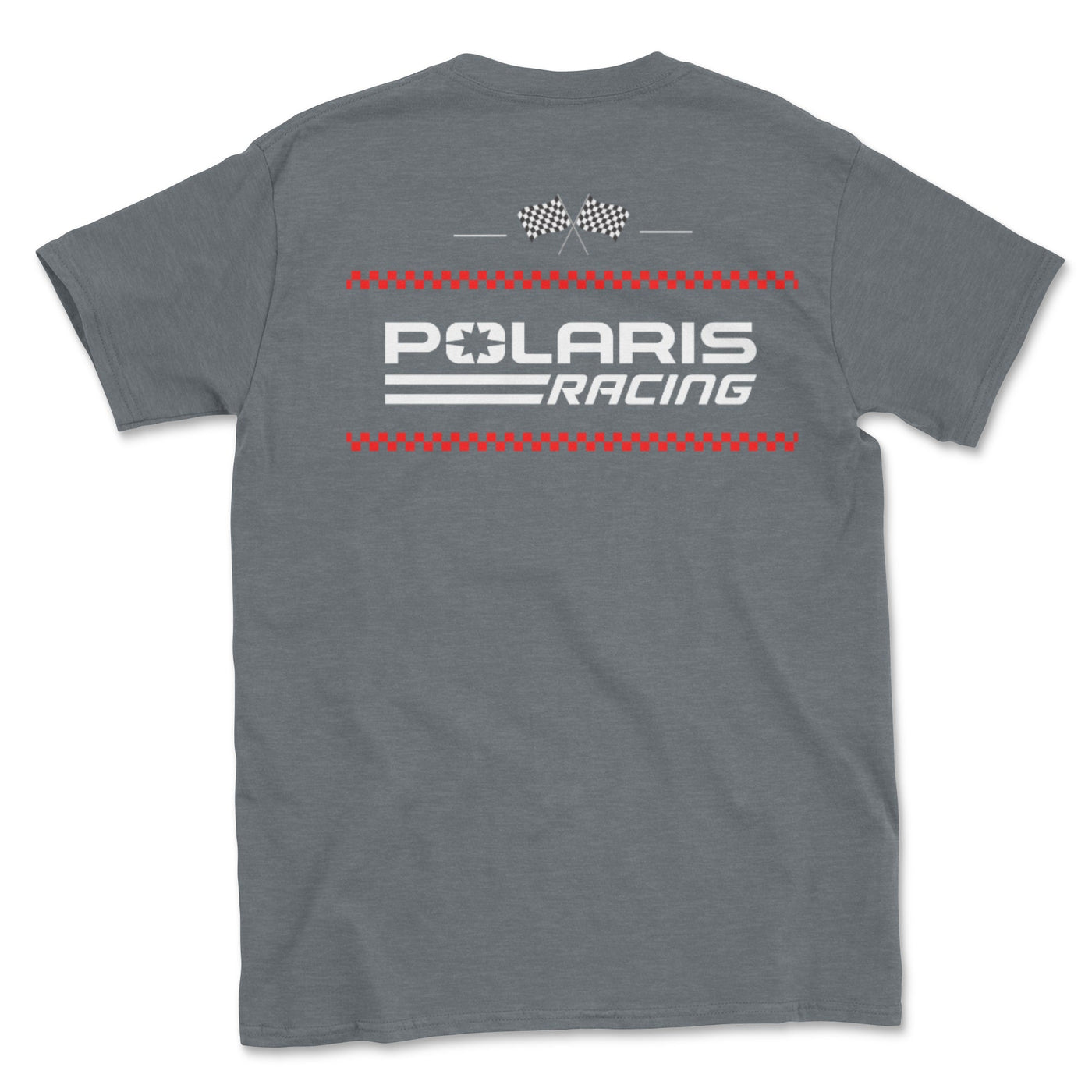 Racing Flag Tee Shirt: Embrace the Thrill of Polaris Racing - Goats Trail Off - Road Apparel Company