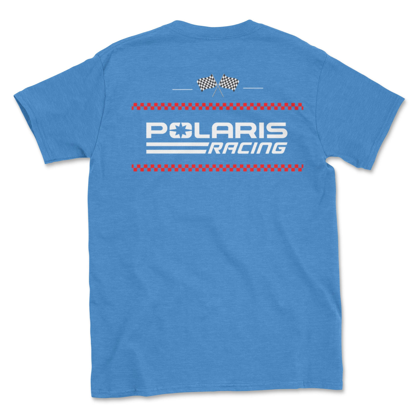 Racing Flag Tee Shirt: Embrace the Thrill of Polaris Racing - Goats Trail Off - Road Apparel Company