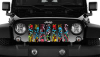 Rainbow Skeleton Jeep Grille Insert - Goats Trail