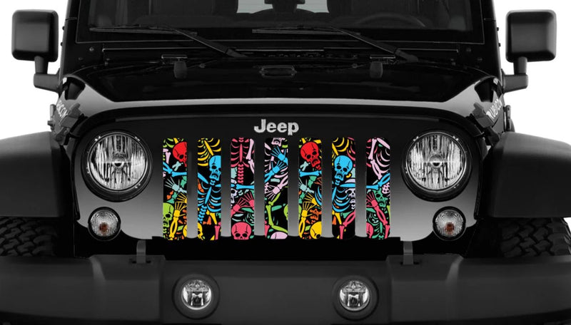 Rainbow Skeleton Jeep Grille Insert - Goats Trail
