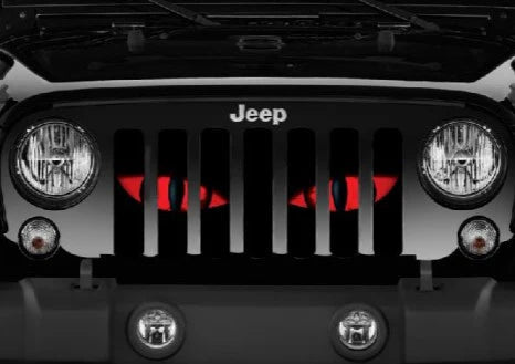 Red Jeep Chaos Eyes Grille Insert - Goats Trail