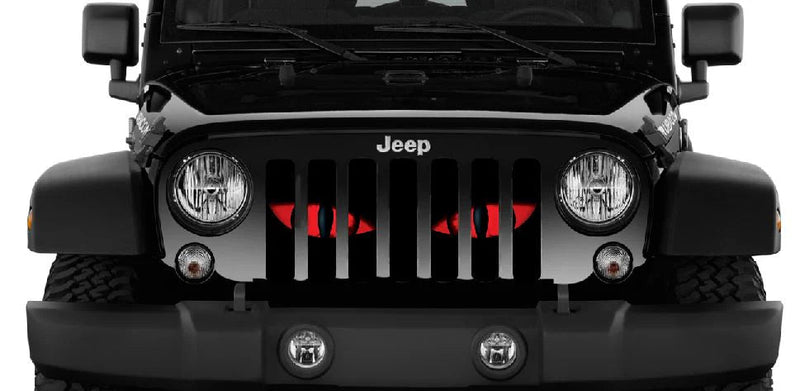 Red Jeep Chaos Eyes Grille Insert - Goats Trail