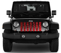 Red Spider Web Jeep Grille Insert - Goats Trail