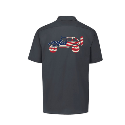 Red White and Blue Dickies Apparel - Goats Trail Off - Road Apparel Company