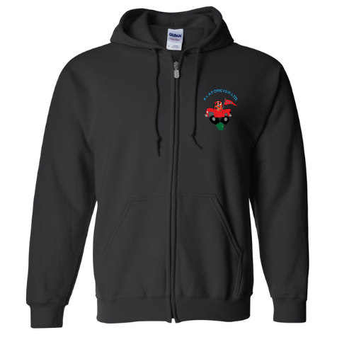 Retro 4 x 4 Forever Zip - Up Hooded Sweatshirt - Goats Trail Off - Road Apparel Company