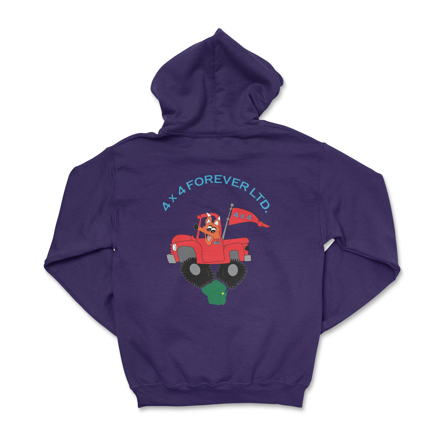 Retro 4 x 4 Hoodie - 4 x 4 Forever - Goats Trail Off - Road Apparel Company