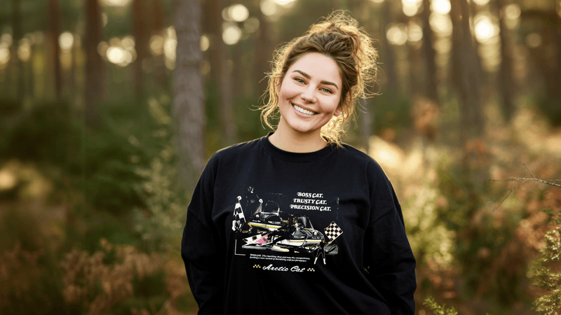 Retro Arctic Cat Long Sleeve Snowmobile Classic Vintage Tee - Goats Trail