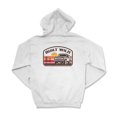 Retro Bronco Sunset Hooded Sweatshirt - Goats Trail Off-Road Apparel Company