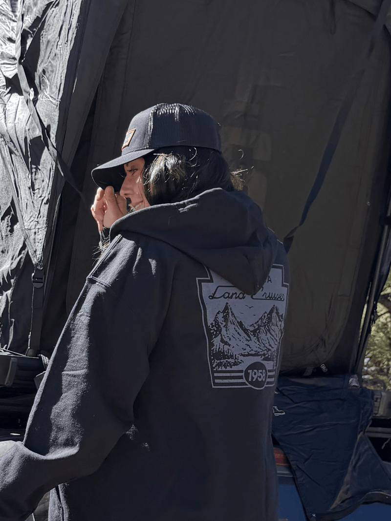 Retro Toyota Land Cruiser Zip - Up Hoodie - Goats Trail