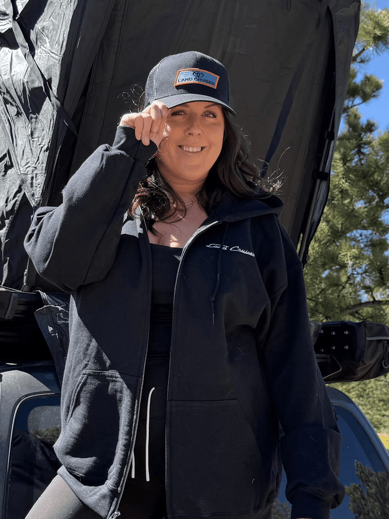 Retro Toyota Land Cruiser Zip - Up Hoodie - Goats Trail