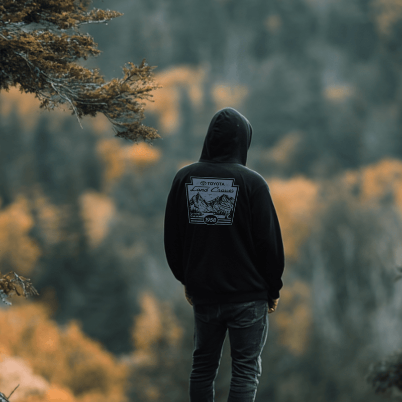 Retro Toyota Land Cruiser Zip - Up Hoodie - Goats Trail