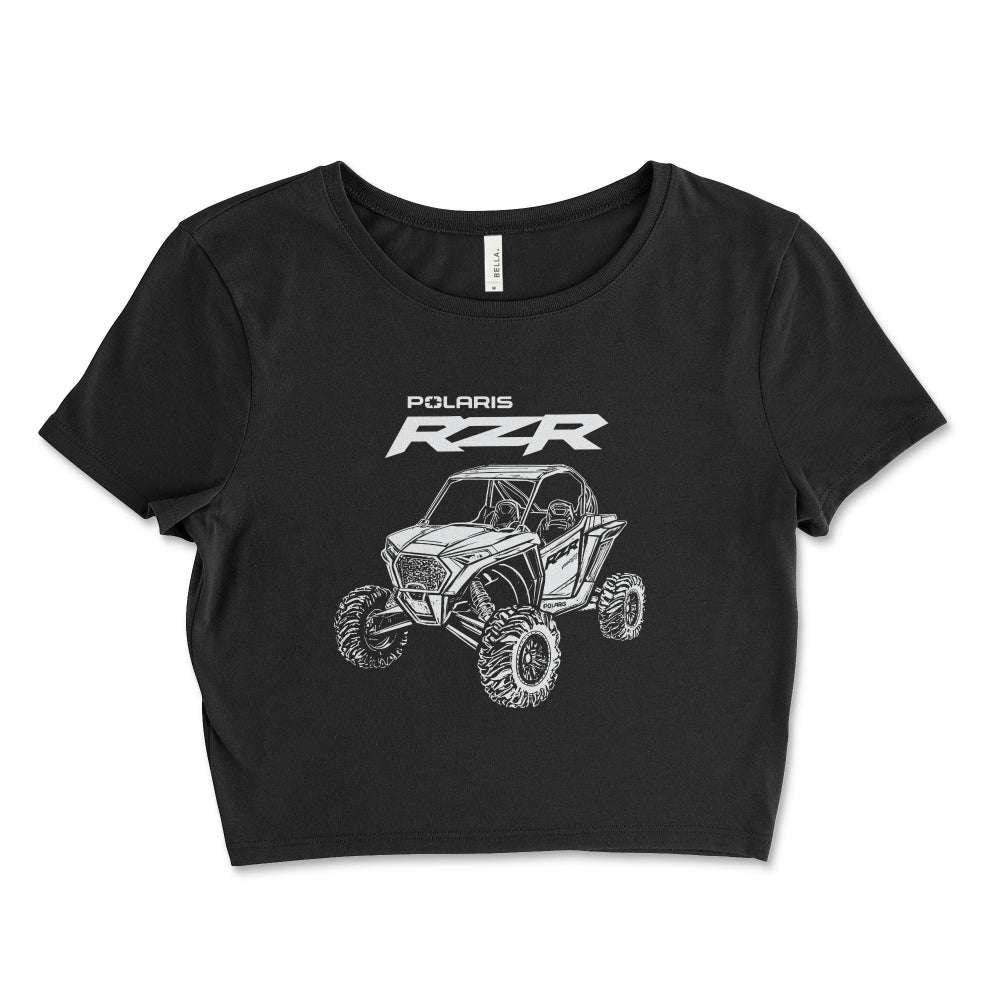Ride in Style: Women's Polaris RZR Crop Top Black / Small Crop Top