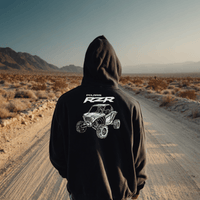 RZR Black Zip-Up Hoodie-Polaris Adventure Apparel - Goats Trail